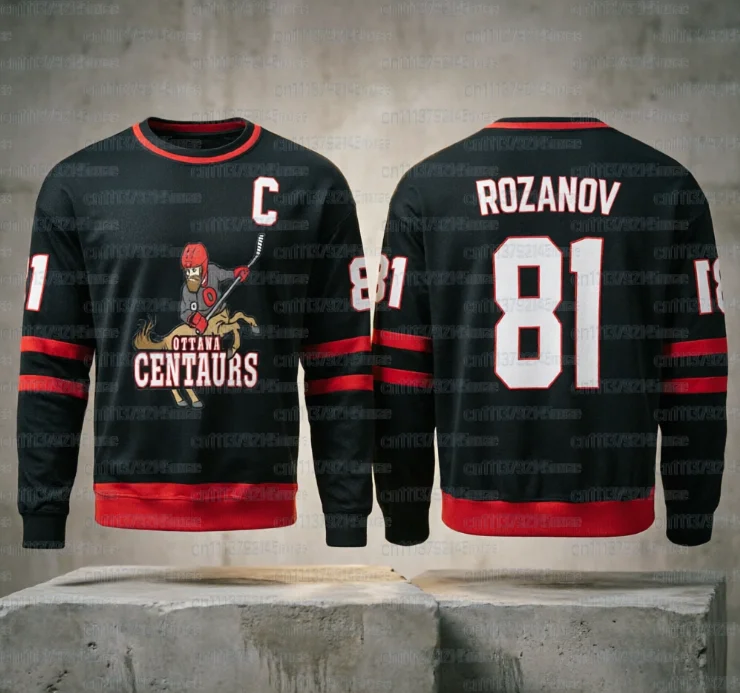 Heated Rivalry Centaurs Eishockey-Team-Trikot Ilya Rozanov Fan Street Style Pullover mit Rundhalsausschnitt Lässiges Sweatshirt Familien-Match