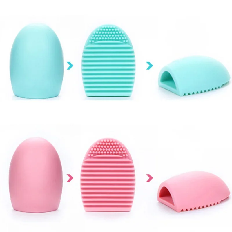 NEW Scrubber Board Wash Brush Cleaner Tool 1PC Silicone Makeup Brush Egg Wash Tools Board Cosmetics Make-Up Brushes