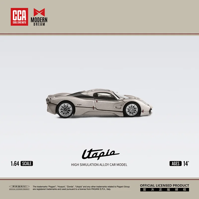 ModernDream + CCA 1:64 مقياس يوتوبيا-الشمبانيا سبائك الذهب سيارة نموذج حلية تذكارية عرض مجموعة هواية هدية #2