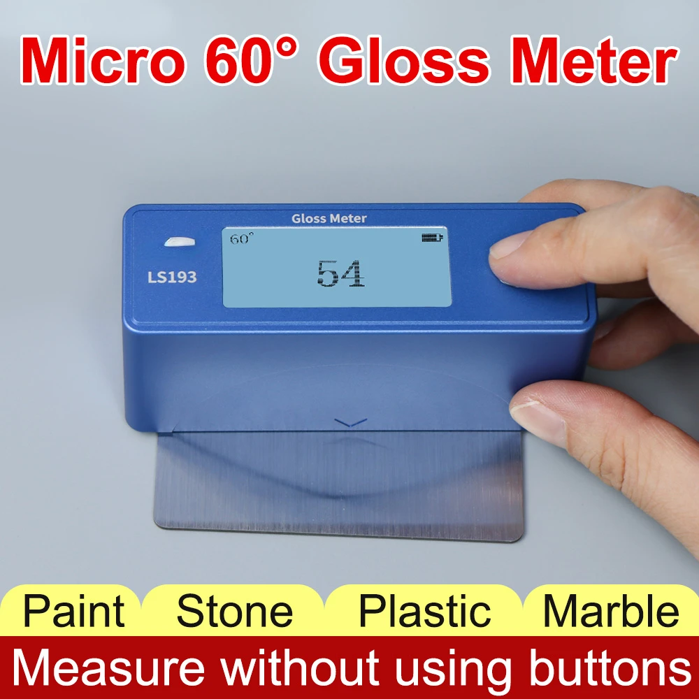 LS193 60 Angle Glossmeter Tile Gloss Meter Metal Glossy Plastic Parts Gloss Test Equipment Glossmeter Micro Gloss Meter