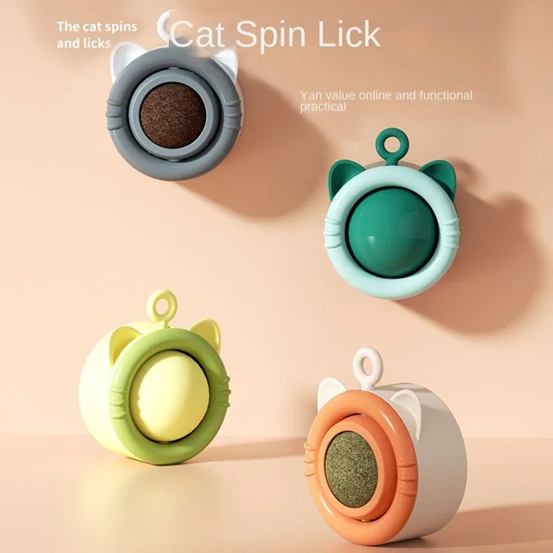 Cat Rotating Toys Grinding Teeth Cleansing Bite-resistant Fixed Cat Self-Hi Licking Music Supplies