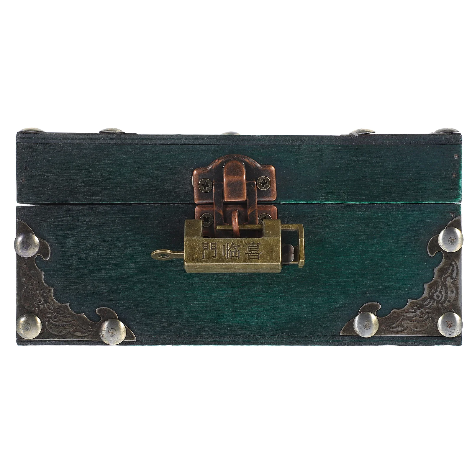 صندوق مجوهرات خشبي عتيق حقيبة تخزين مدمجة للخواتم المعلقات والأقراط والإكسسوارات الصغيرة ديكور تنظيم المنزل