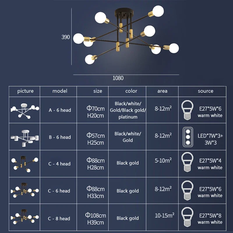 Vintage Kronleuchter Kreative LED Dekor Hängen Lampen Amerikanischen Gebürstet Antik Gold Loft Hause Salon Dekoration Glanz Beleuchtung