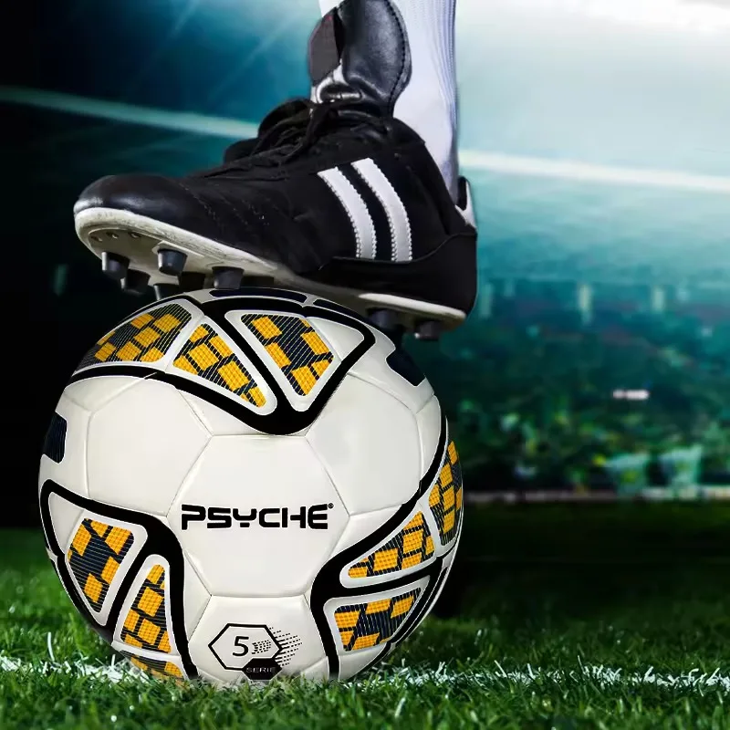 표준 사이즈 5 PU 가죽 내마모성 축구공 경기용 스포츠 훈련 축구 방수 미끄럼 방지 풋볼