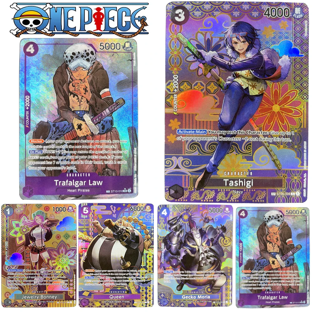

BANDAI Прокси мультяшные карты OPCG Текстурированная карта ONE PIECE Коллекционные карты Английская версия Лазерная аниме OPCG-карта Moria Queen (ST)