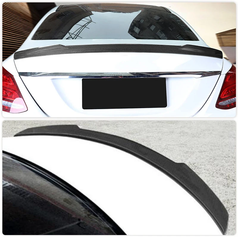 Carbon Fiber Car Rear Trunk Spoiler Wings for Mercedes Benz  Class W205 C63 AMG Coupe 2015-2017 Rear Spoiler Boot Lid Wing Lip