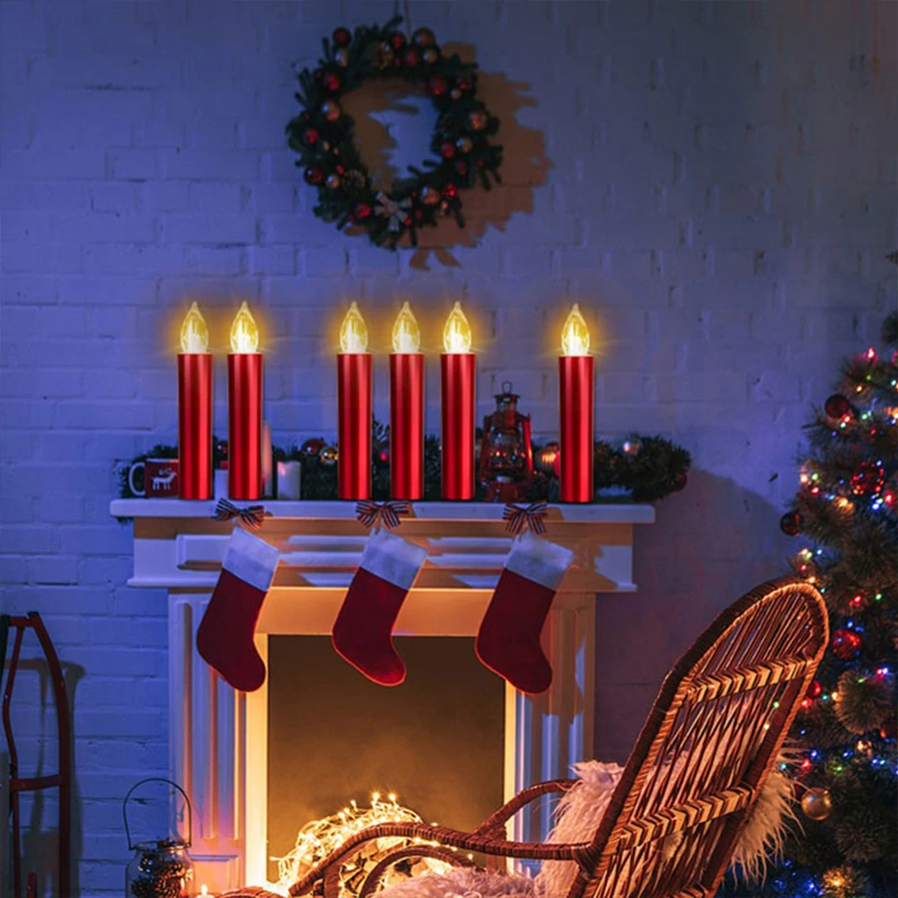 LED Electronic Candle Light With Battery Operated Christmas Candle Timer Remote And Flickering Flame For Home Decoration Candles