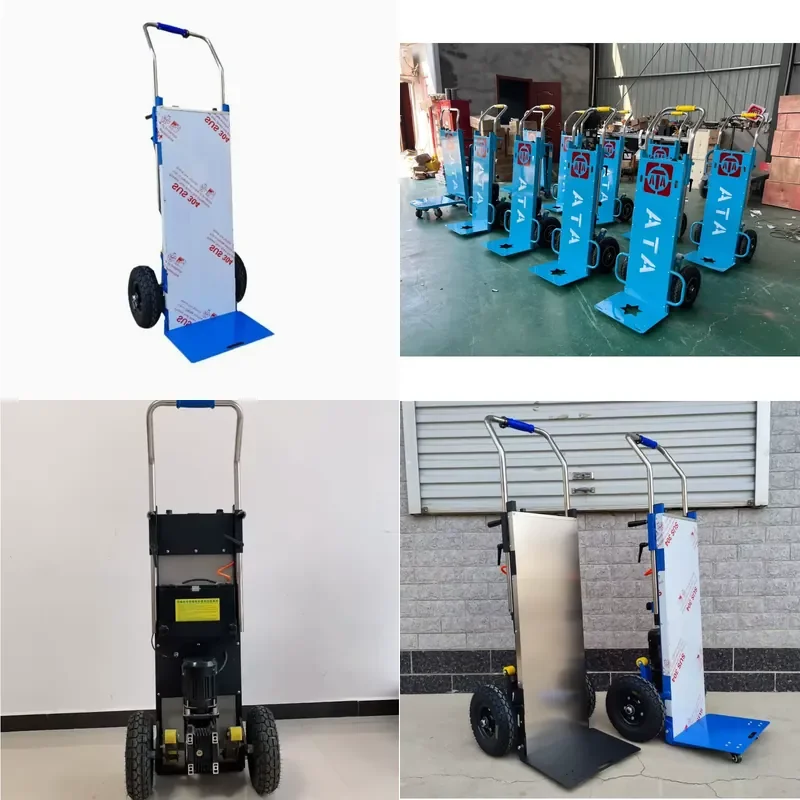 

Electric Stair Climbing Cart for 400KG Load with English Wheels Mobile Tool Hand Trolley Flat Truck Stair Climber