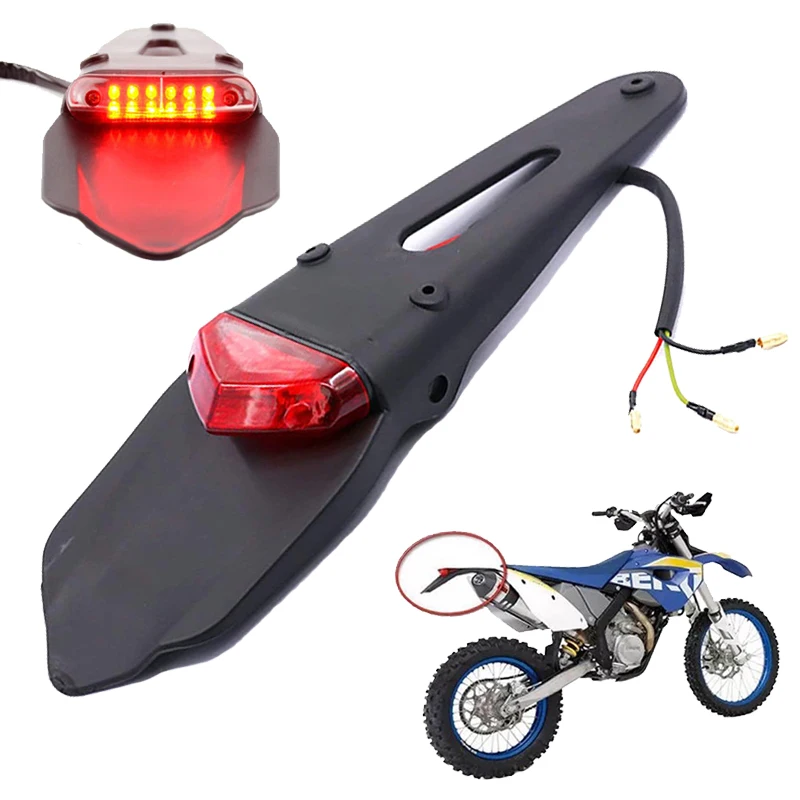 

Universal Motorcycle LED Tail Light Rear Fender Stop Brake Warning Lamp 12V Off-road Motorbike Taillight Auto Moto Accessories