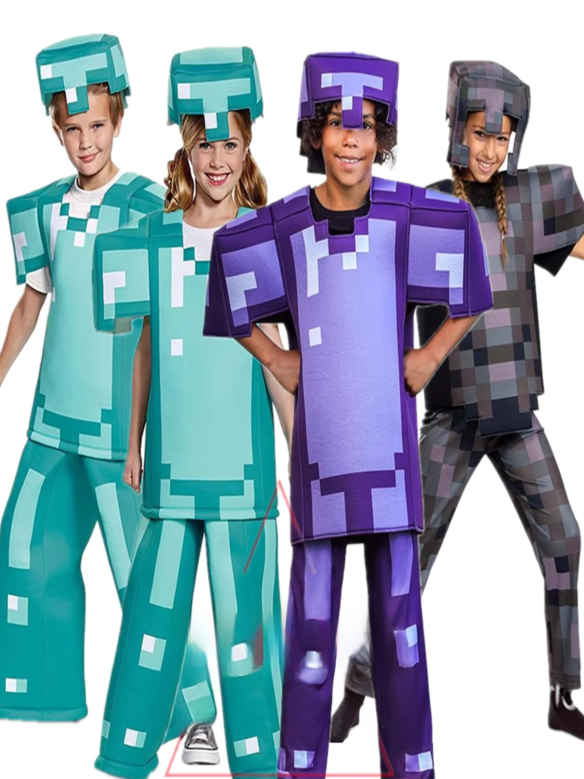 زي أداء دور اللعبة التأثيرية من سلسلة My World Diamond Armor للأطفال من ألياف البوليستر