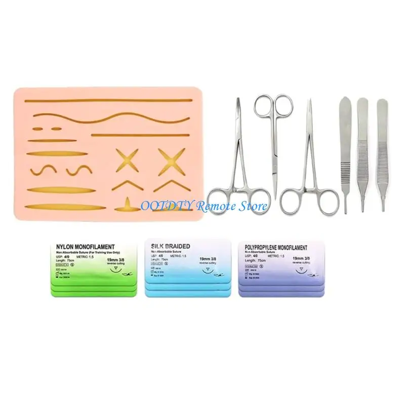 Soft Silicone And Strong Metal Suture Practice Training Equipment Set For Comprehensive Medicals Practice And Durability