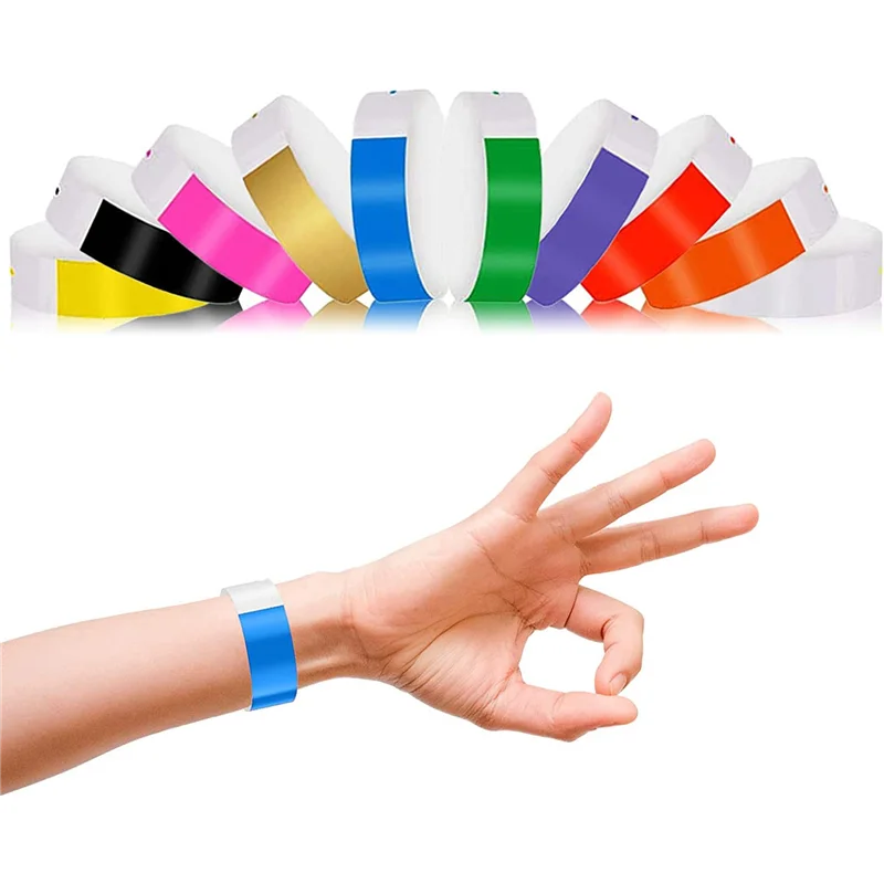 1000 PCS Paper Wristbands Waterproof Neon Wristbands Wristbands for Events Suitable for Parties, Wristbands(10 Colors)
