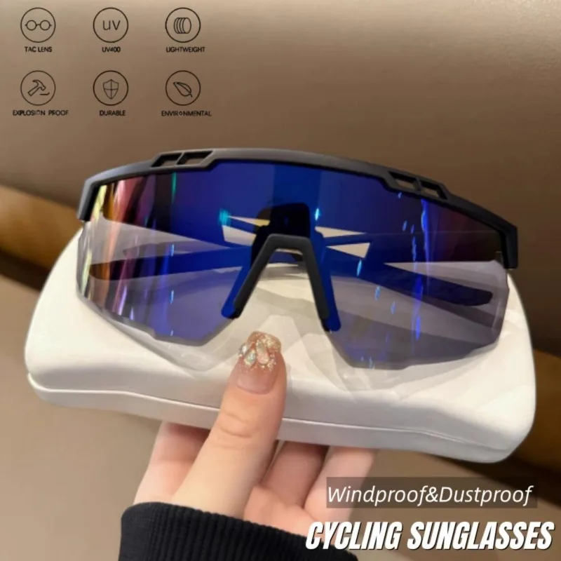 Neue Outdoor-Schutzbrille Sport Anti-UV UV400 Sonnenbrille Großer Rahmen Winddichte Kletterbrille für Männer
