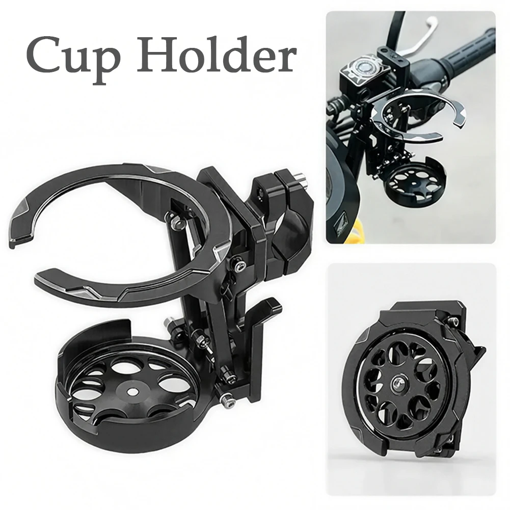 Motorcycle Foldable Water Cup Holder Mount Stand Universal Handlebar Drink Holder Accessories for Motorcycle Bike ATV Scooter