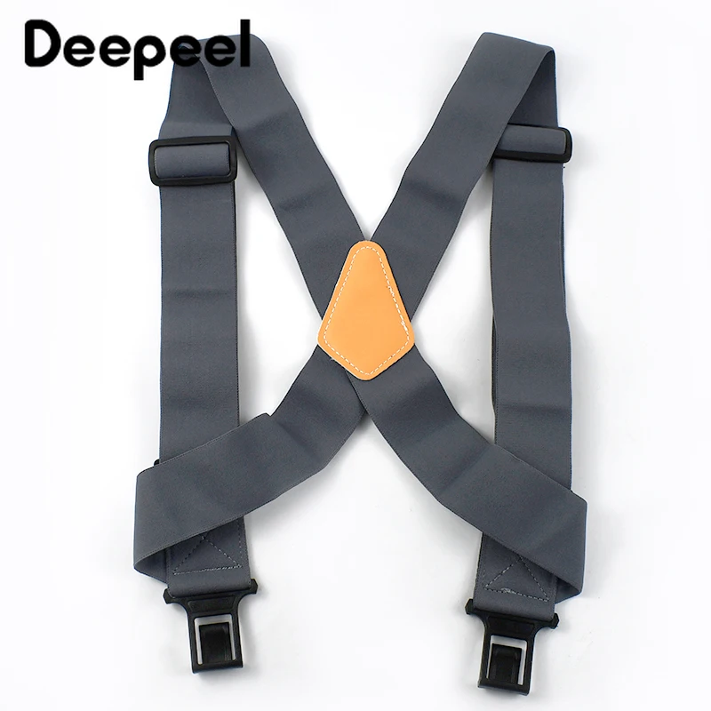 1 шт. Deepeel 5*120 см мужские эластичные широкие подтяжки для взрослых X-типа подтяжки с зажимами регулируемые сверхмощные спортивные рабочие подтяжки