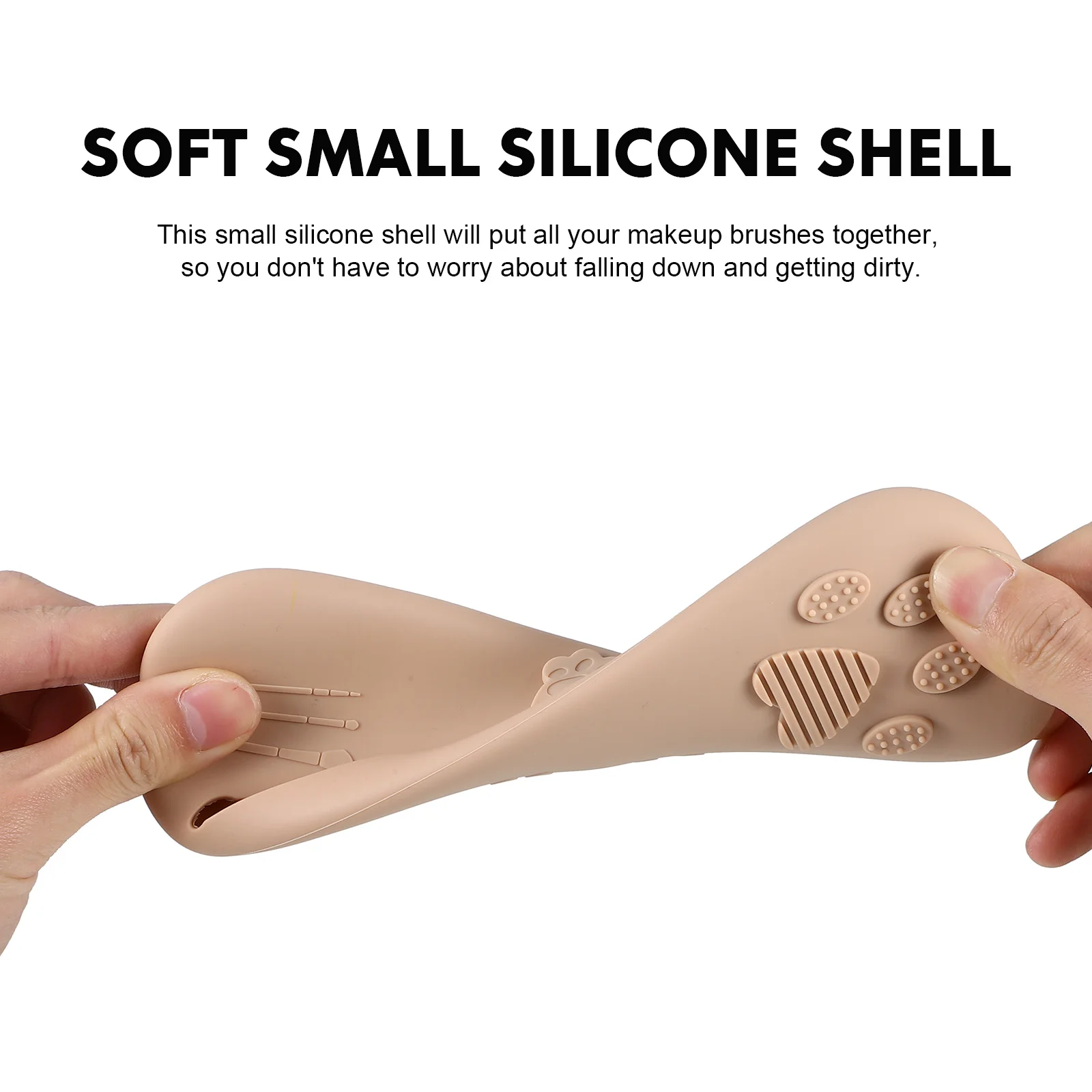 

2Pcs Makeup Brush Organizers Silicone Travel Holders Portable Case for Eyebrow Eyeshadow Brushes Makeup Brush Holder