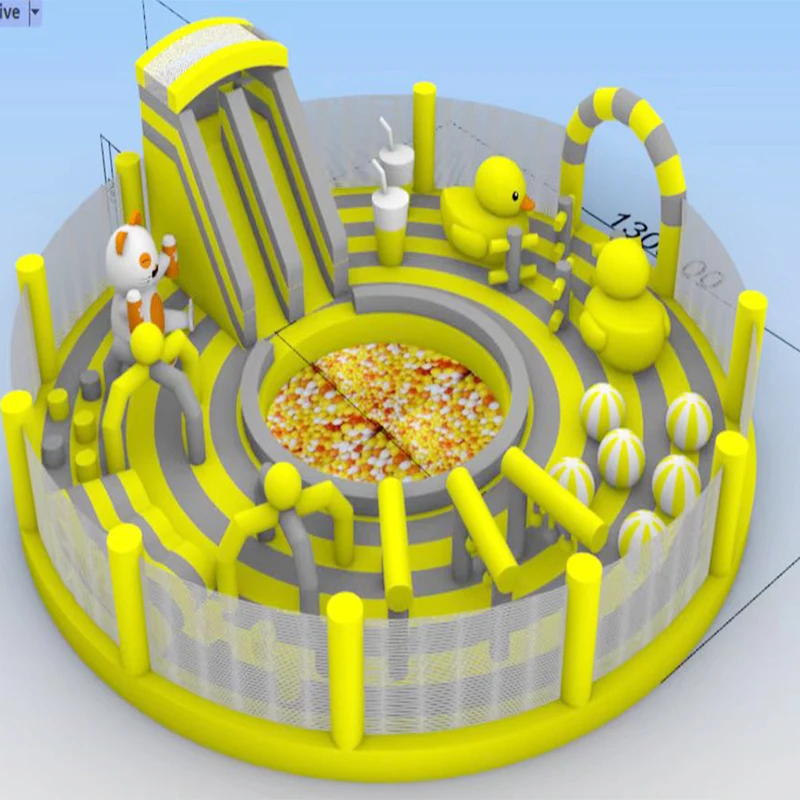 Wholesale Commercial Large Outdoor PVC Inflatable Bouncy Castle 13m Diameter Indoor Playground Equipment Commercial Use