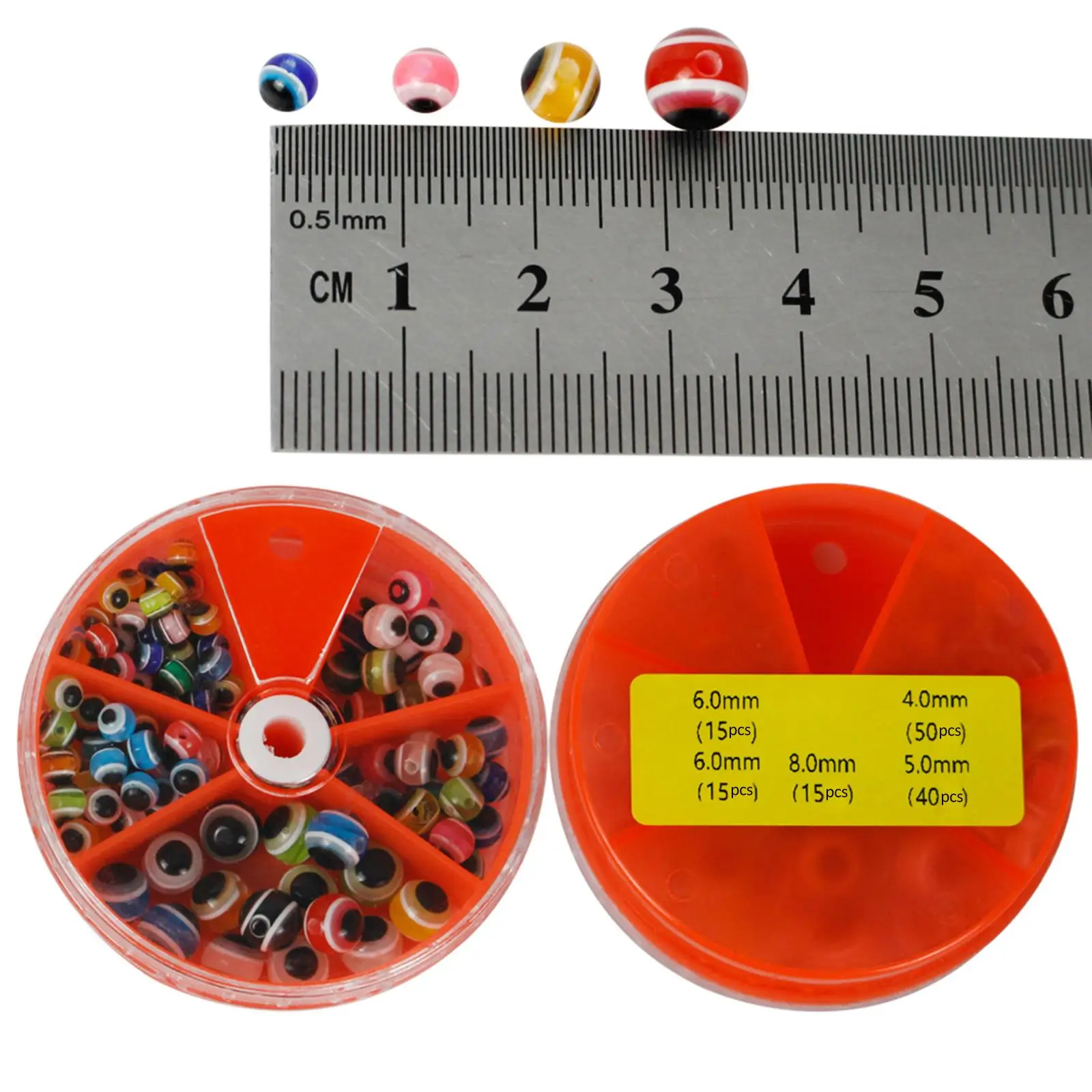 

Fishing Lure Eyes Beads Assorted Plastic DIY Kit Fishing Accessories for Building Slip Bobbers Freshwater Rig