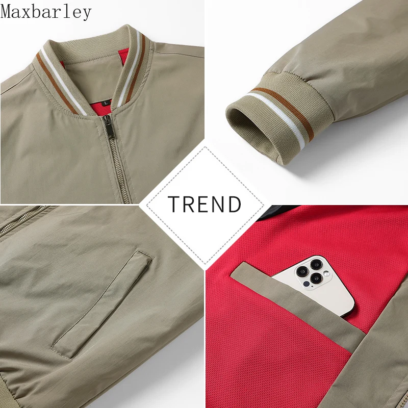 2024 Spring and Autumn Jackets Male New Baseball Collar Short Loose Solid Color Jacket Men's Business Casual Thin Coat Trend