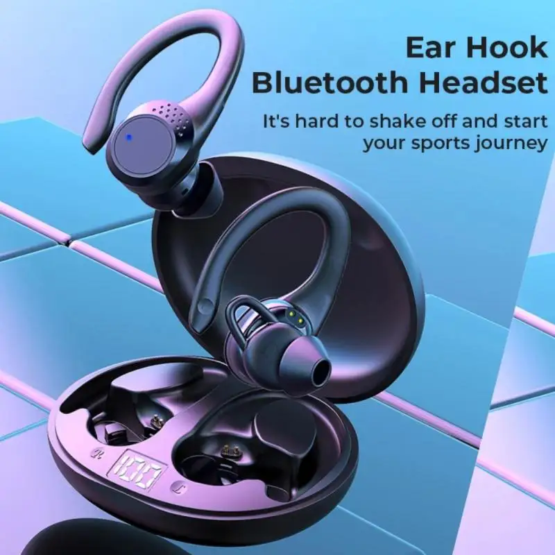 AX9 Sports Wireless Headphones Ear Hooks Blue-tooth Earphones Waterproof HiFi Stereo Music Earbuds Headset With Microphone