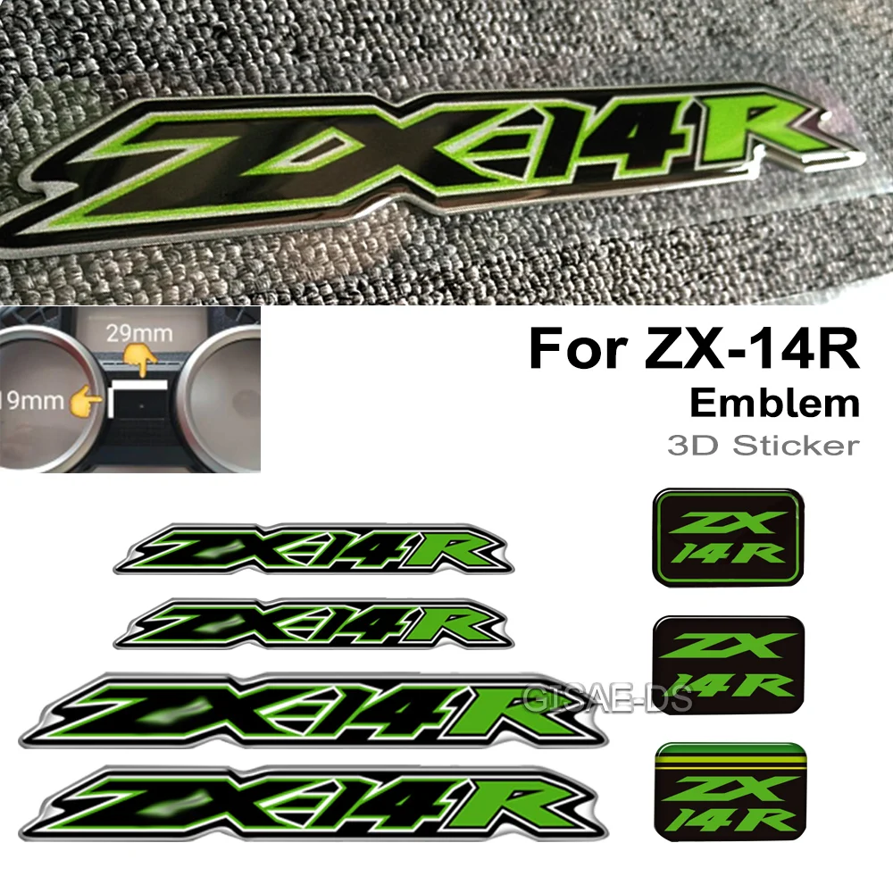 

Motorcycle Tank Pad Stickers Decals Emblem Gas Fuel Oil Kit Knee Protector For Kawasaki Ninja ZX-14R ZX14R ZX 14R ﻿