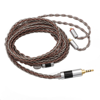 Tripowin C8 Silver Copper Foil Mixed Braided Earphone Replacement Cable IEM Upgrade Cable Tinsel Silver Wire Tinsel Copper Wire