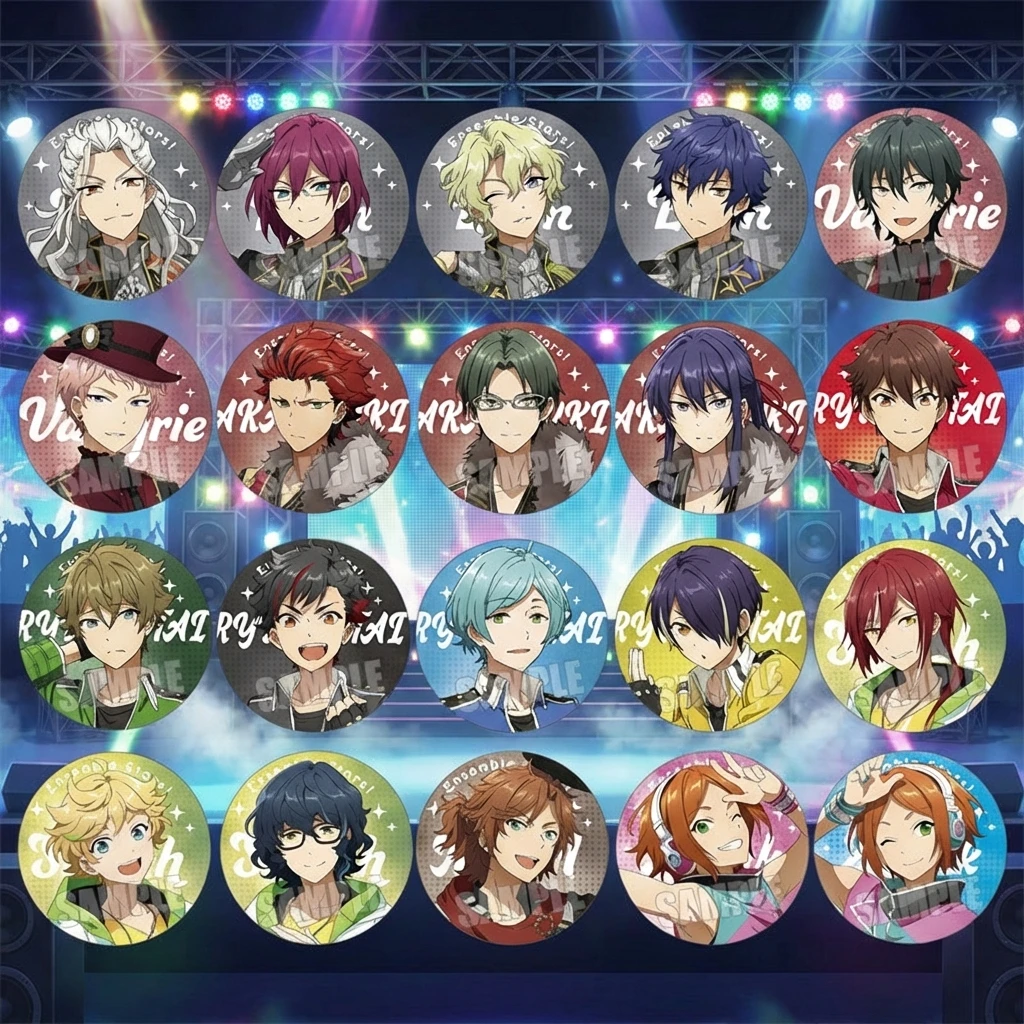 

ES Ensemble Stars Anime Game Badge Reverse Hajime Natsume Nanase HiMERU Madara Mikejima Enamel Pin Brooch J-2