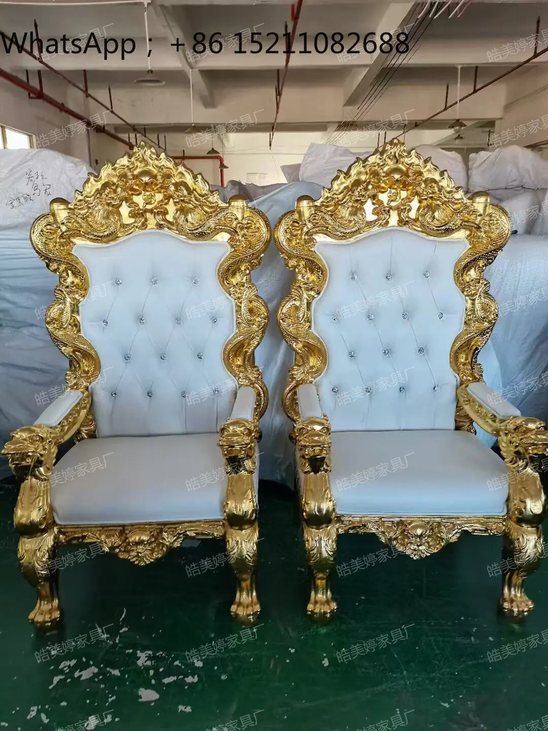 LLY King Queen Dragon Chair Luxury Image High Back Chair Photography Photography Shooting Prop Chair