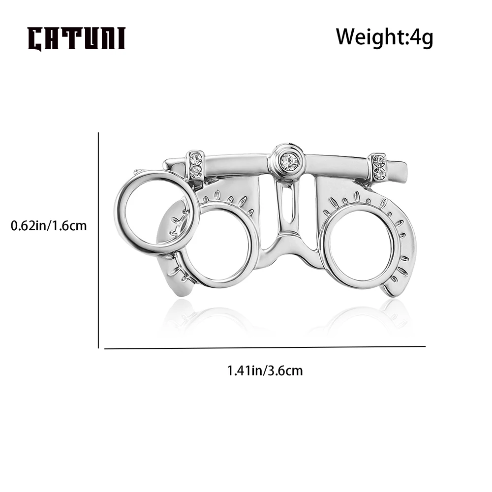 Catuni Ophthalmology Eye Myopia Test Brooch Badge Pin Lanyard Bag Lapel Jewelry Gift Accessories for Doctor Nurse Student
