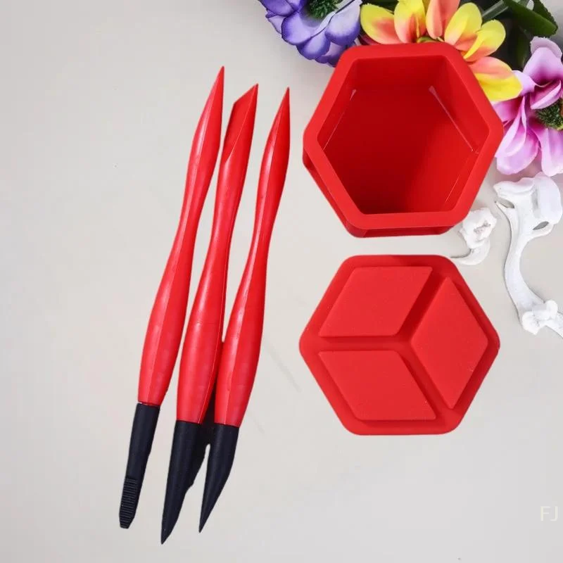 Kit di incollaggio con spazzole in silicone per la lavorazione del legno, strumento manuale portatile fai-da-te per applicazioni di colla