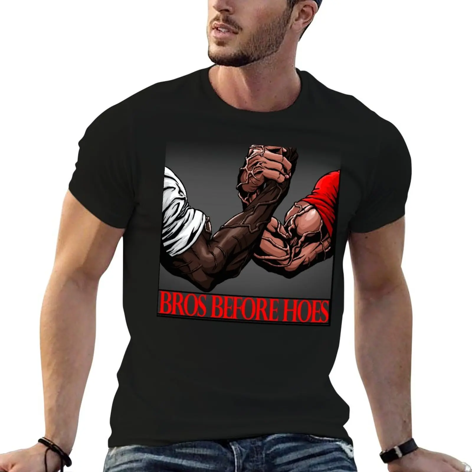 

Bros Before Hoes T-Shirt man t shirt cotton funny t shirts cotton man t shirts for men T-shirt