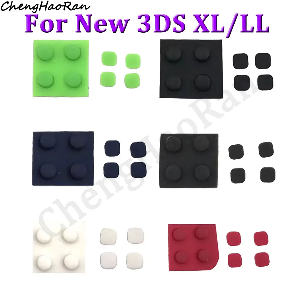 1 Set Rubber Plugs For New 3DS XL/LL Console Front and Rear Screws on Rubber Foot Covers For New 3DS LL Rubber Replacements