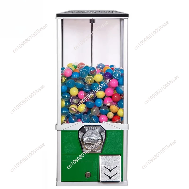 The latest 20-inch high ball capsule vending machine is used to dispense two-inch capsules