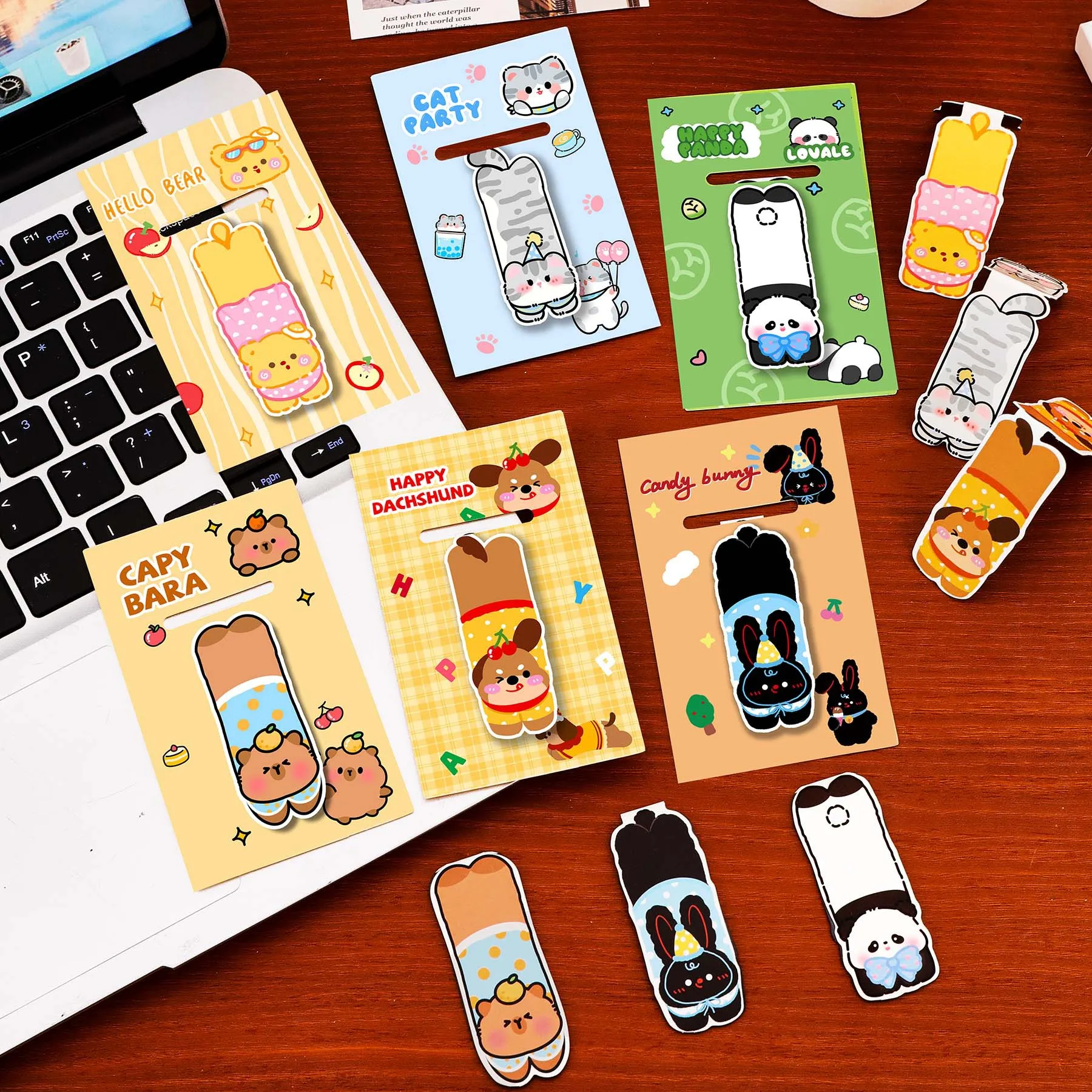 Bookmark Magnetic Clip - 6pcs Kawaii Cute Animal Magnetic Bookmarks