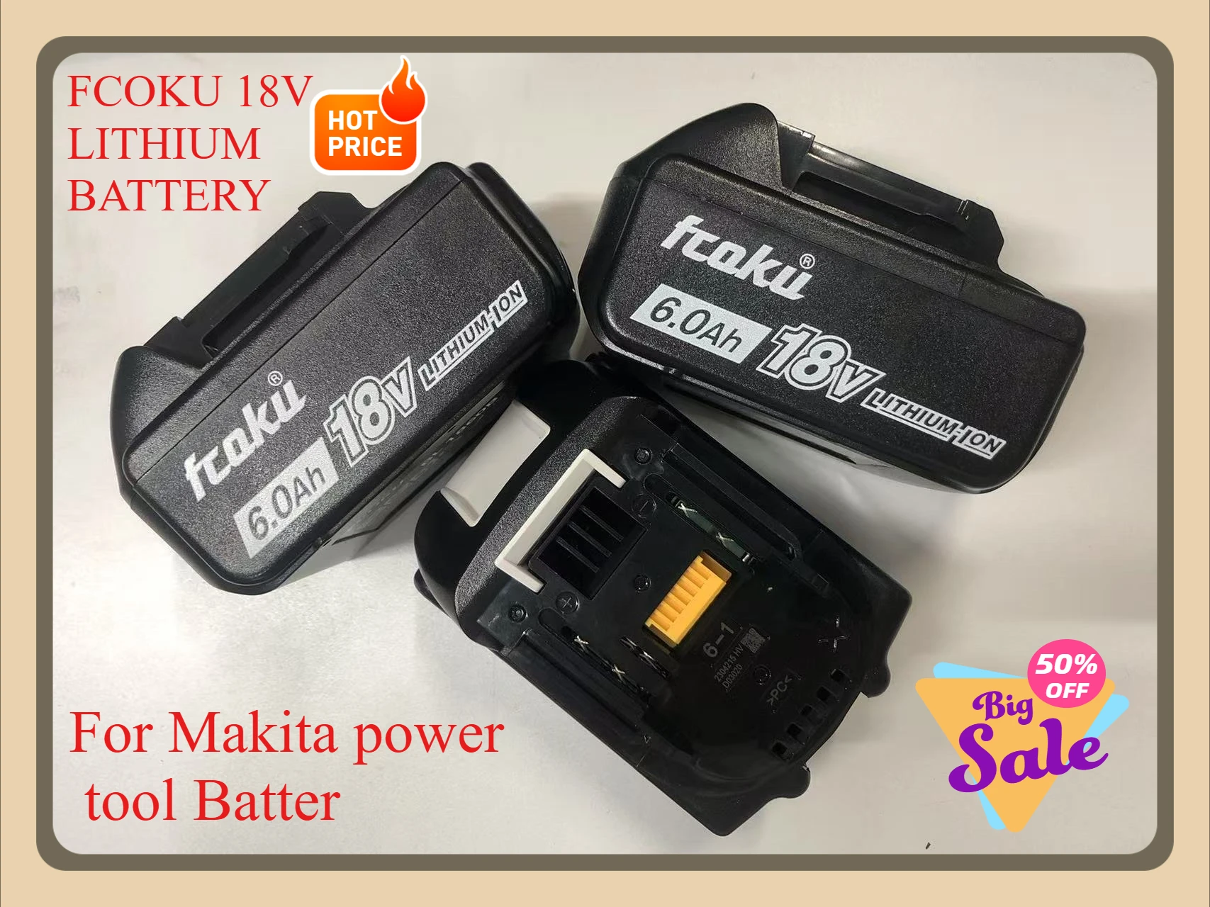 

For Original Makita 18V 6/9Ah Chargeable Battery ，For Makita BL1850 BL1860 DHR242 DDF453 Replacement Electric drill Tool Battery