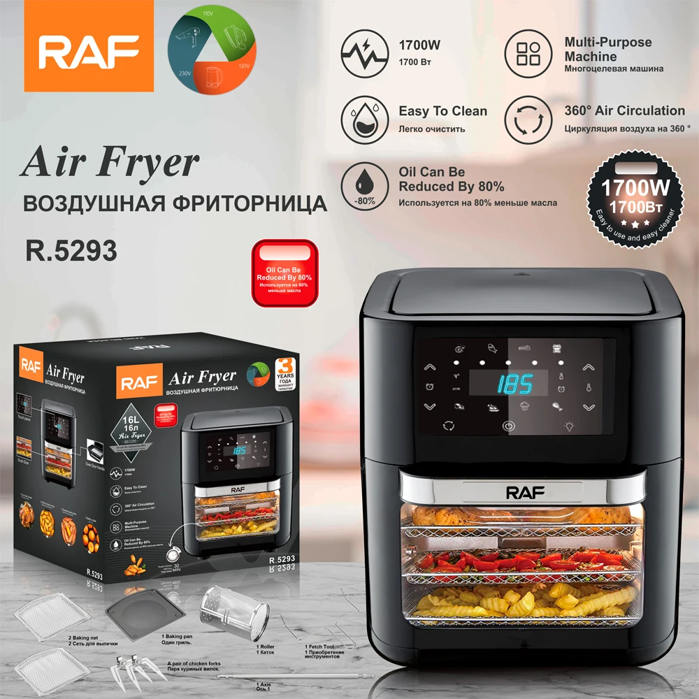 Multifunction Large Capacity 16L Touch Screen Smart Air Fryer Electric Without Oil Free Deep Digital Air Fryer