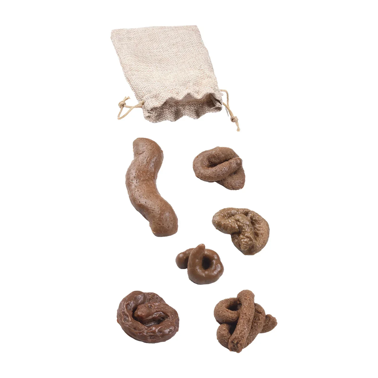 Fake Dog Poo Realistic Poop Soft With Bag 6pcs/Set Gag Joke Non-toxic Party Gift Toys Pranks Rubber Accessories