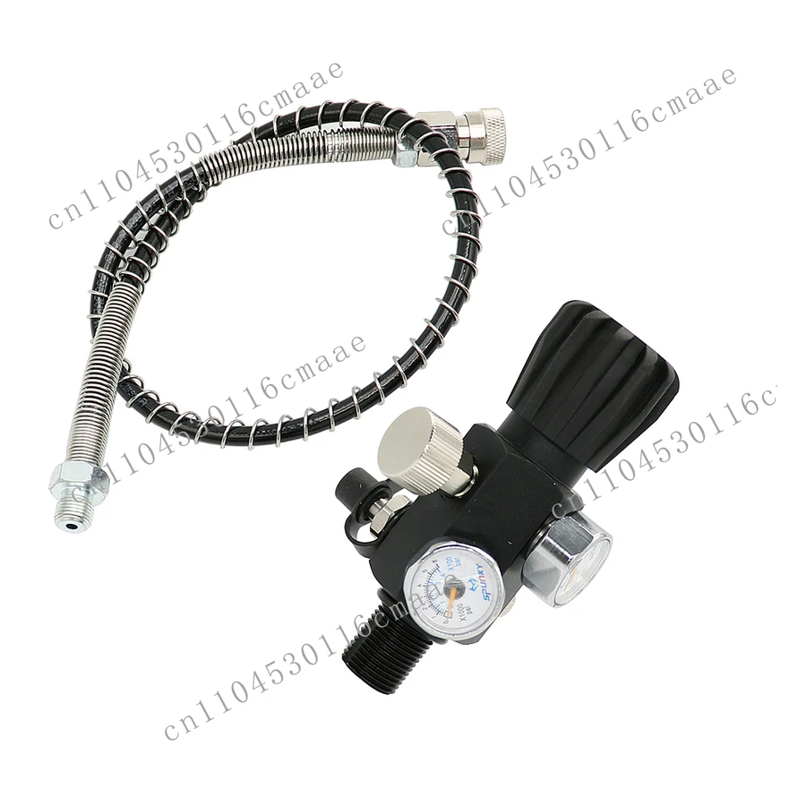 

Regulated Output High Pressure Tank Charging Valve M18X1.5 5/8-18UNF Thread Air Fill Station Gas Cylinder Refill Adapter