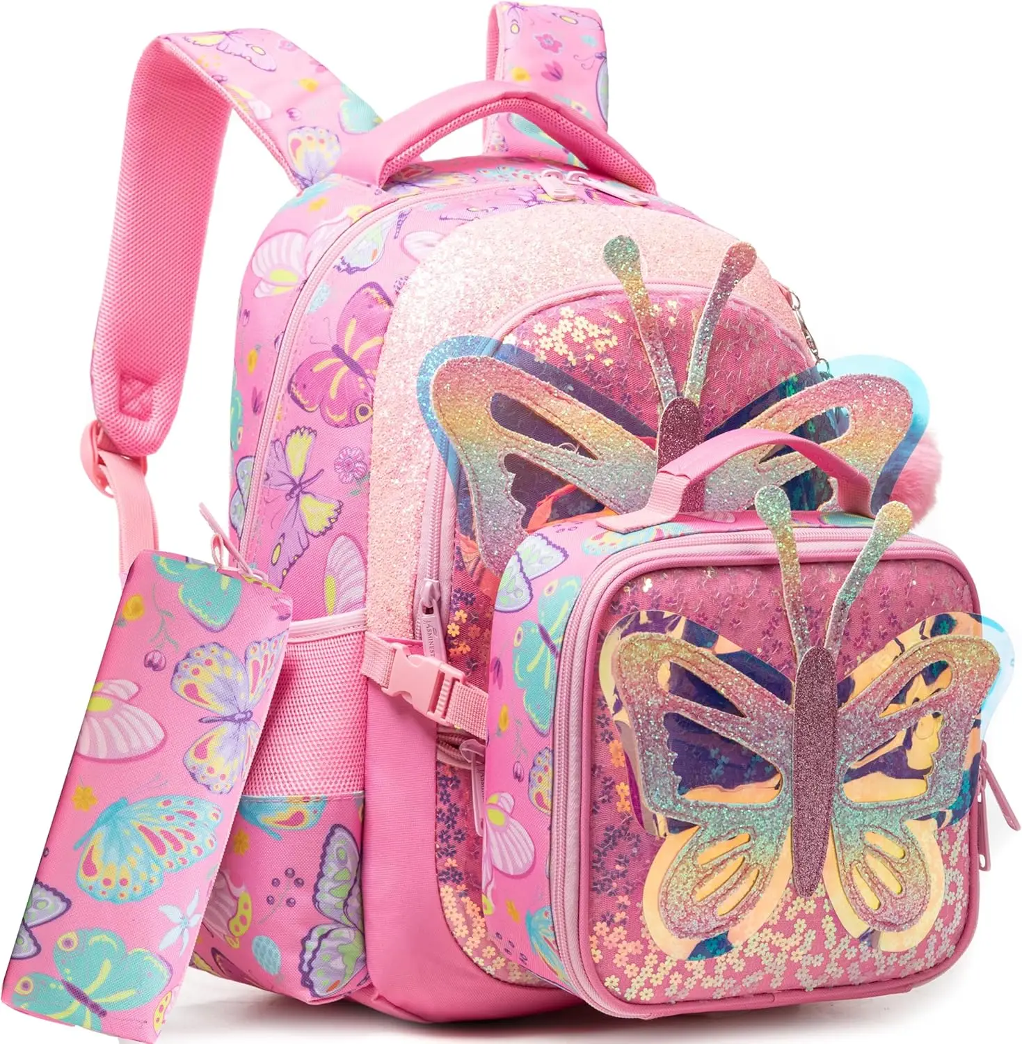

Cute School Backpack for Girls Children Shoulder Bag with Insulated Lunch Box Casual Daypack for Students Back To School Gift
