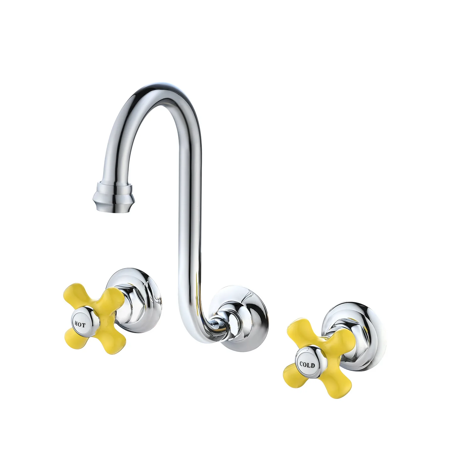 

Brass retro concealed into the wall hot and cold faucet washbasin three-hole one-piece pre-buried bathroom washbasin double hand