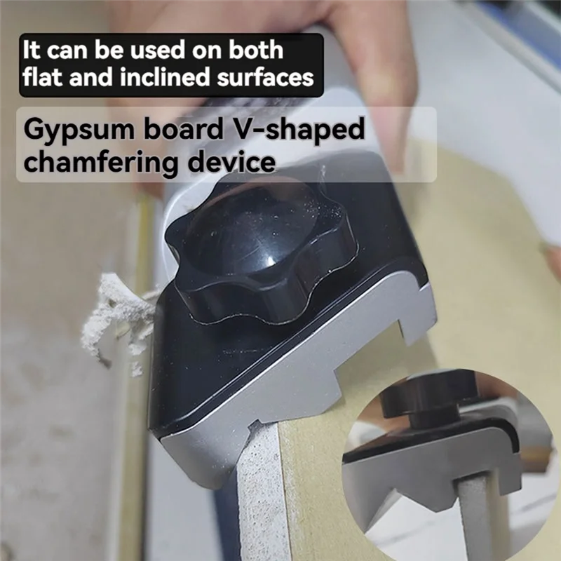 

A88Z Plasterboard V Chamferer 2Pcs 45° 90° Angle Manual Hand Plane Tool Fast Cutter,Gypsum Board Angle Planer