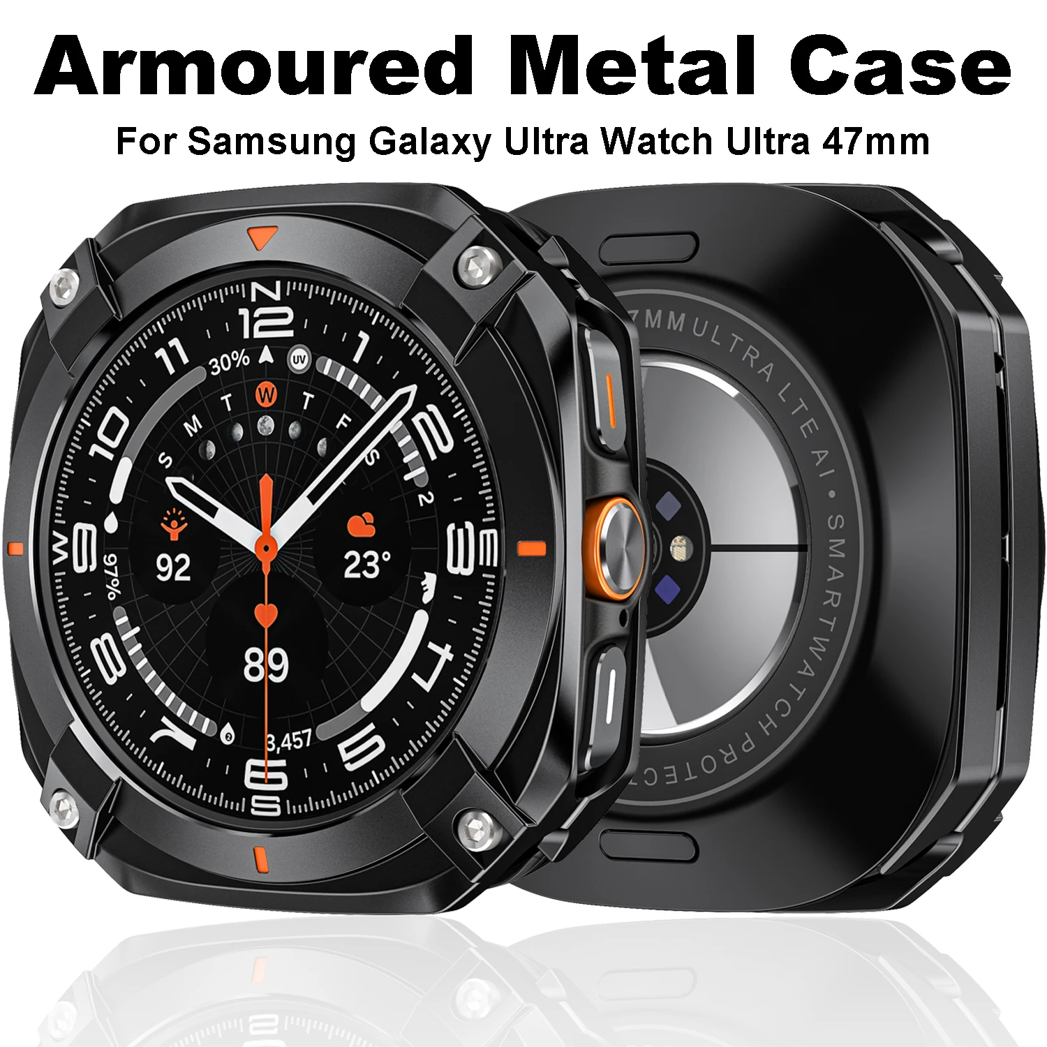 

Luxury Armor Aluminium Case for Samsung Galaxy Ultra Watch7 Ultra 47mm Metal Cover Screen Protector forSamsung Galaxy Ultra 2025