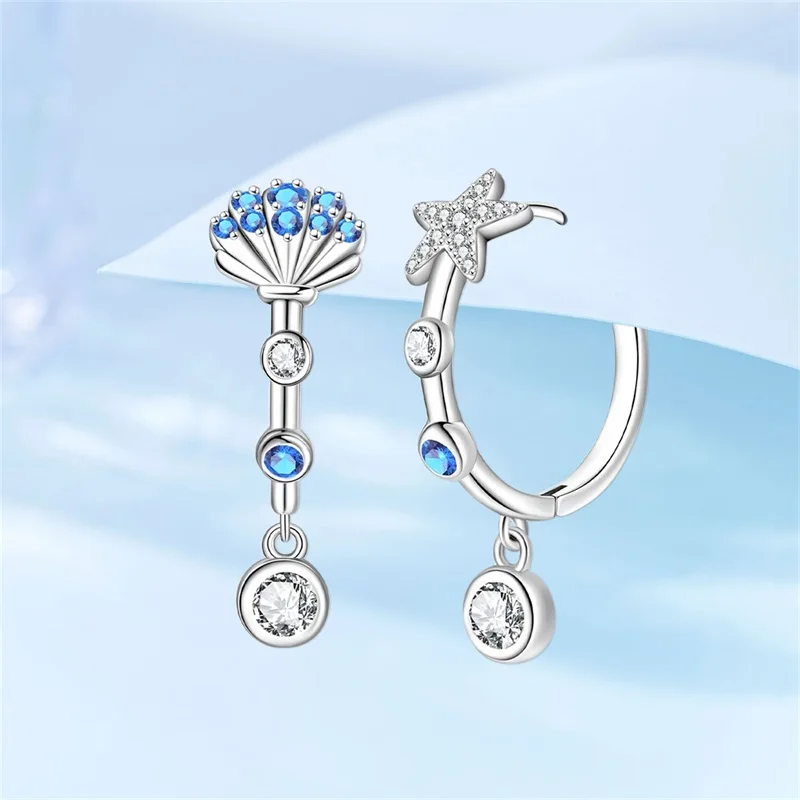 New 925 Sterling Silver Earring Sea Secret Language Earring For Women Exquisite Birthday Anniversary Jewelry Gifts