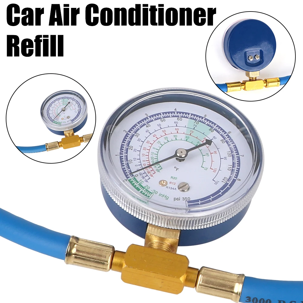 

Refrigerant Recharge Hose R134A Accessories Reparing Tools Pressure Gauge Measuring Kit Car Air Conditioning