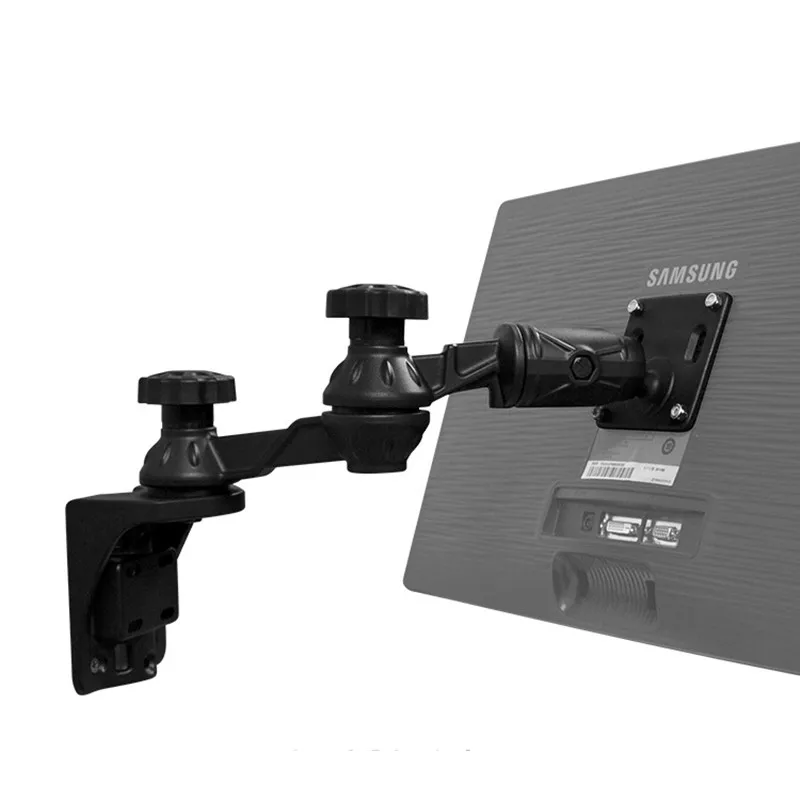 Double Monitor Arm Desktop 12'' Arm Mount With 1.5-inch VESA square base Adjustable Monitor Stand Swing Dual for Plotters