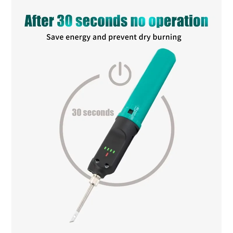 الوزن 85 جرام 12 واط 500 درجة 3.7 فولت 2200 مللي أمبير مع مصباح ليد SI-B165 Proskit مكواة لحام لاسلكية لإصلاح الإلكترونيات الاستهلاكية