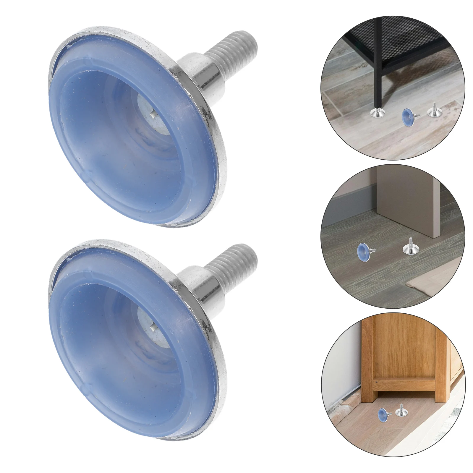 4Pcs Adjustable Screw-on Chrome Furniture Feet Cabinet Leg Levelers Table Chair Foot Pads Metal Anti Slip Furniture Stabilizers