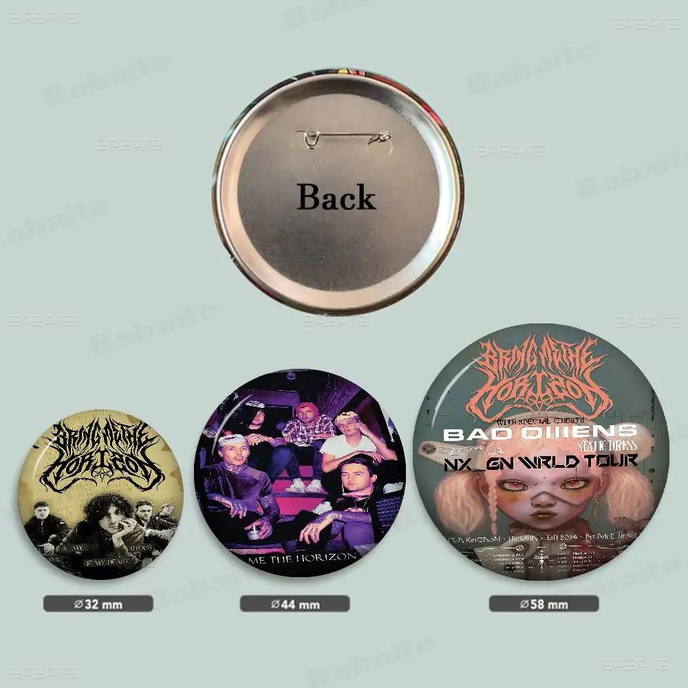 روك باند B-Bring Me The H-Horizon صفيح لينة زر دبوس بروش شارة معدنية مخصصة مجوهرات اكسسوارات قبعة حقيبة التلبيب