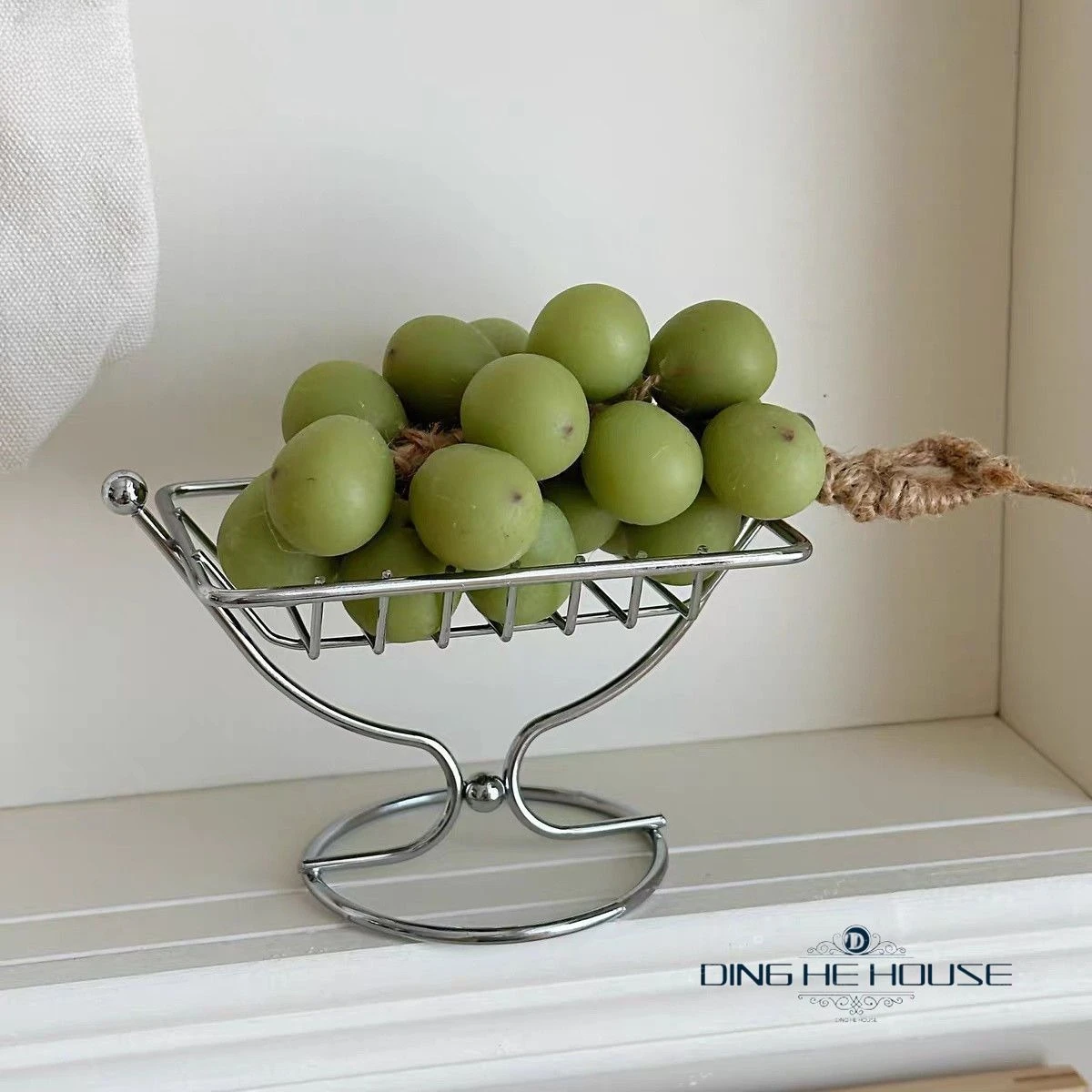 

High Feet Soap Storage Rack Bathroom Draining Countertop Metal Soap Dishes Creative Living Room Fruit Storage Decoration Trays