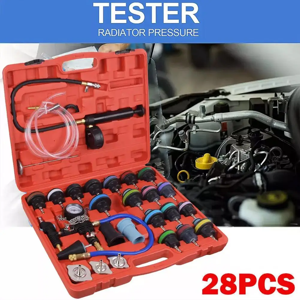 28pcs Car Radiator Antifreeze Replacement Kit Set Water Professional Side Leak Repair Tool Universal for auto repair sh